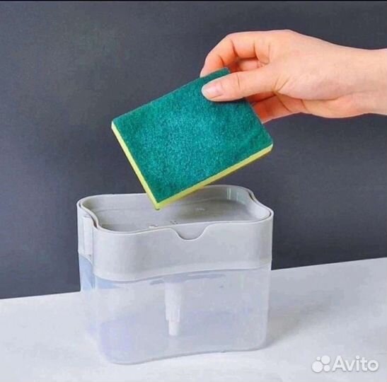 Дозатор жидкого мыла с губкой для мытья
