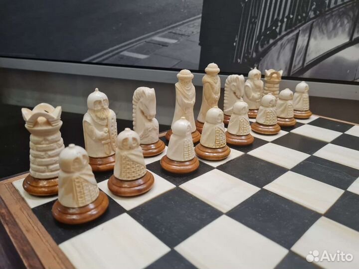 Раритетные шахматы из бивня мамонта 97г Якутия