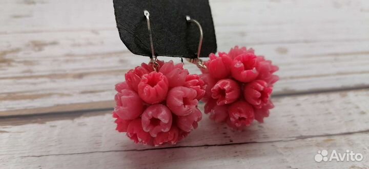 Серьги из полимерной глины ручной