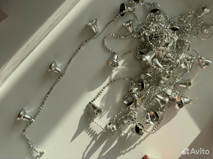 Новогоднее украшение на ёлку. Нить, длина 5,30 м