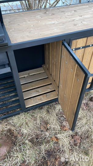 Мангальная зона с крышей / Мангал