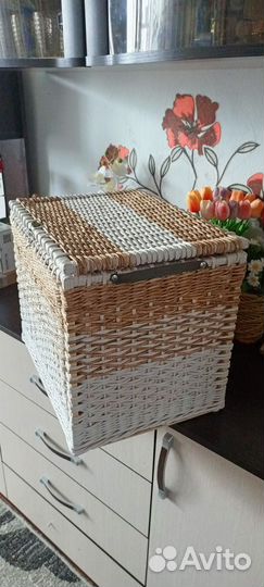 Короб-сундук плетёный