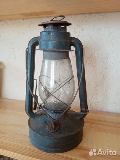 Старинная керосиновая лампа, летучая мышь. Лот 3