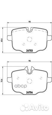 Колодки тормозные дисковые зад P06061 Brembo