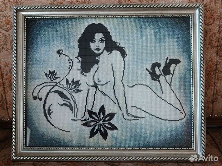 Картина в раме вышивка крестом