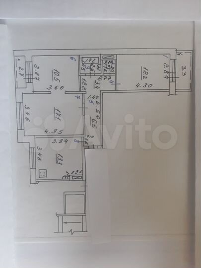 3-к. квартира, 67 м², 5/10 эт.