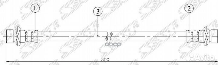 Шланг тормозной задний (Таиланд) toyota corolla
