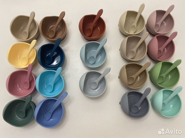 Силиконовая тарелка, поильник