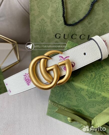 Ремень Gucci с рисунком