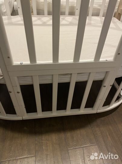 Кроватка трансформер овальная детская