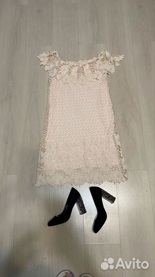 Платье сарафан кружевное вечернее 46