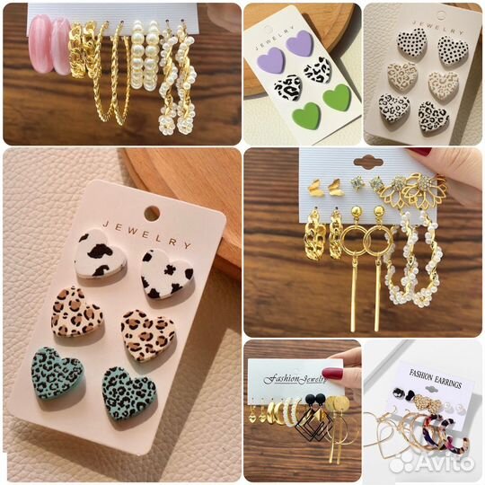 Наборы сережек бижутерия