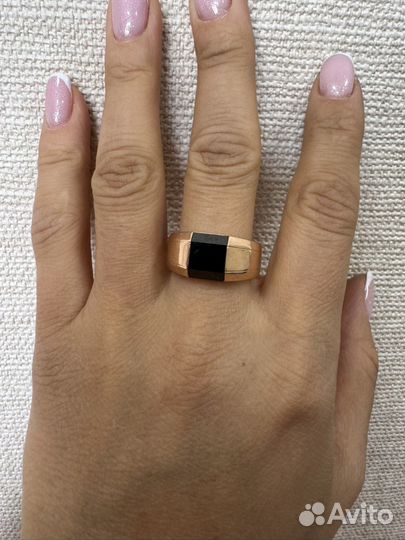 Мужская золотая печатка
