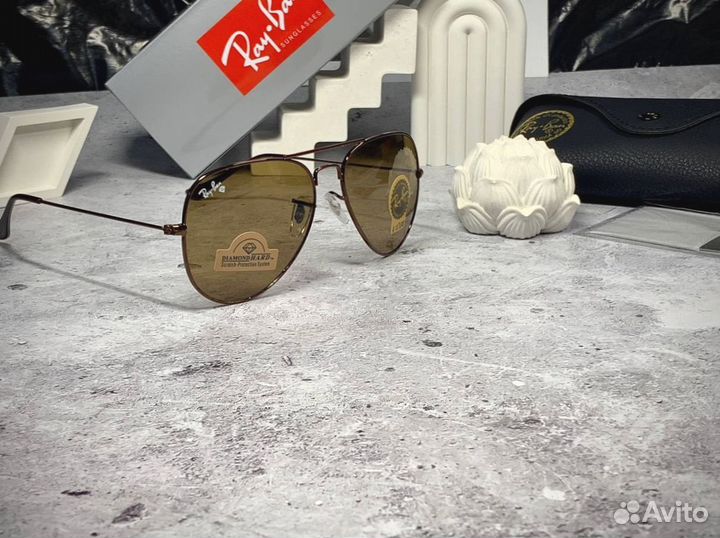 Очки Ray Ban Aviator коричневые