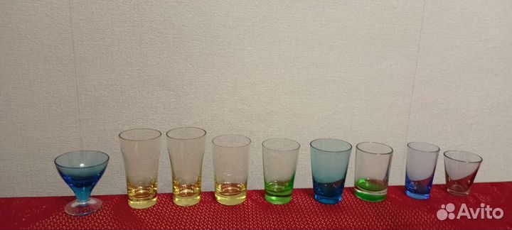 Стопки цветное стекло