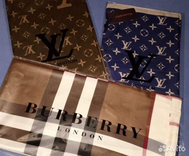 Платок Вurbеrry / L V, 100x100 см. Шёлк