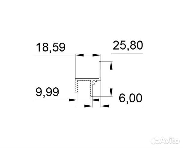 Профиль FerGipps тп 6 (теневой) для гкл