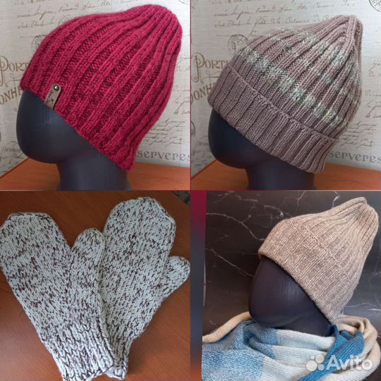Шапка вязаная ручная работа