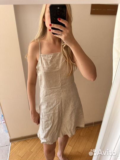 Платье льняное S-M