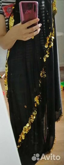 Платок абайя с пайетками