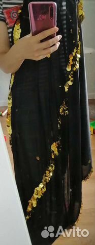 Платок абайя с пайетками