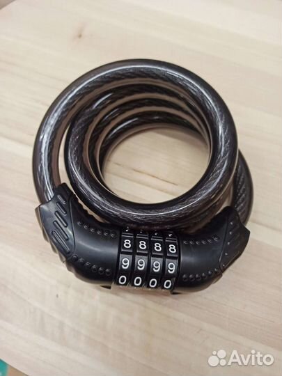 Тросовый замок кодовый 15мм 1,2м