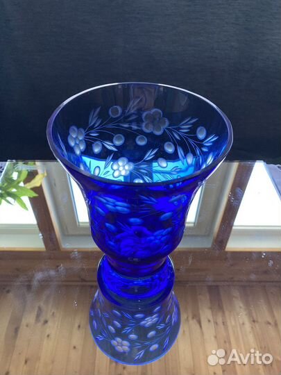 Вазы из цветного стекла СССР