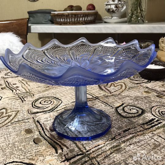 Ваза для фруктов на ножке СССР