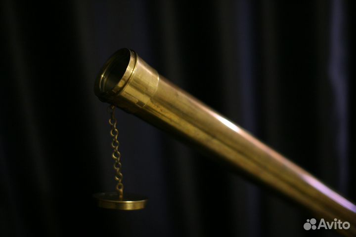 Старинный Латунный Телескоп