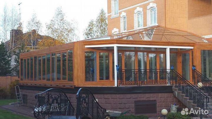 Безрамное остекление террасы