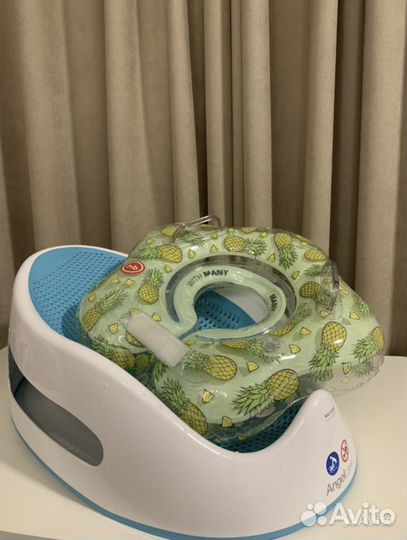 Круг для купания happy baby, горка angelcare