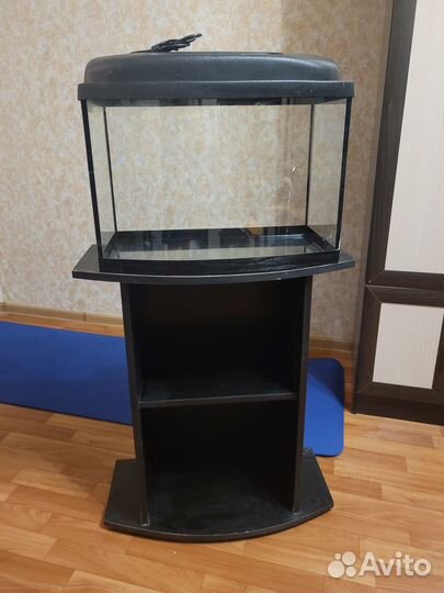 Аквариум панорамный 45 литров с тумбой