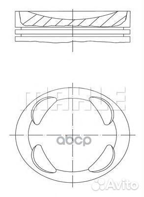 Поршень двс с кольцами Citroen, Peugeot 1,6 EP6