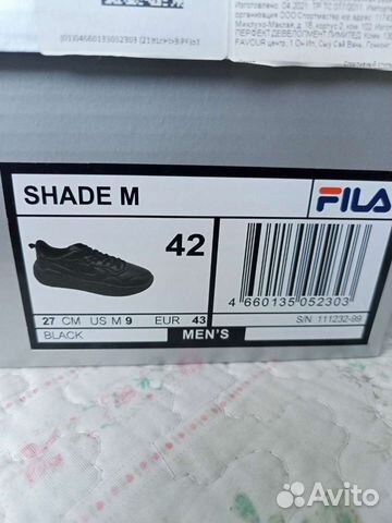 Кроссовки fila Shade М мужские 42 размер