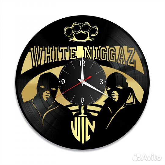 Часы настенные группа White Niggaz из винила, №1