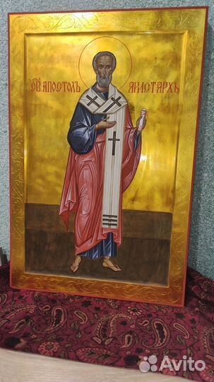 Рукописная икона св.апостола Аристарха