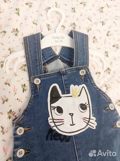 Джинсовый комбинезон для девочки 80