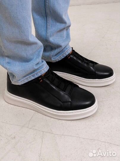 Tesla кеды черные белая подошва разм. 43