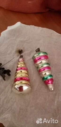 Ёлочные игрушки СССР, пирамидки на прищепке