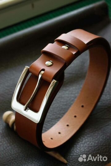 Кожаный Ремень ручной работы