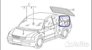 Стекло боковое заднее правое Volkswagen Passat B5
