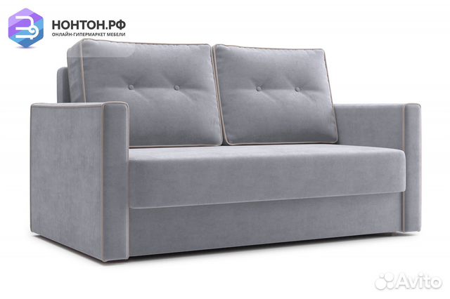 Диван еврокнижка Леон серый