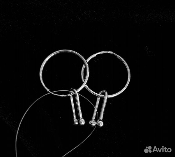 Серьги серебро