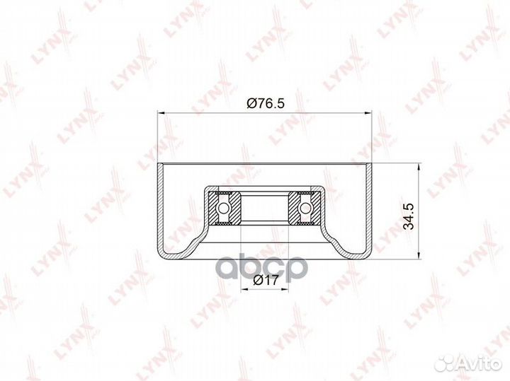 Ролик натяжной приводного ремня lynxauto PB-500