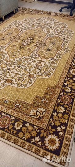 Ковер шерстяной 2 на 3, натуральный