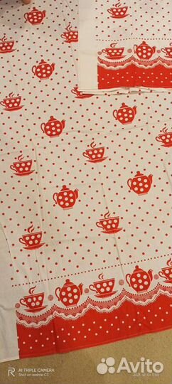 Штора для кухни х/б