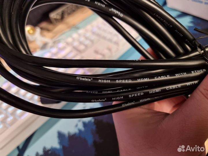 Hdmi кабель, 10 метров, v. 2.0 (4к 60 фпс)
