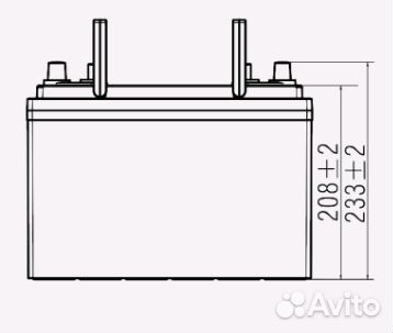 Аккумулятор WBR MBC 12-105-2 тяговый 12V 108Ah