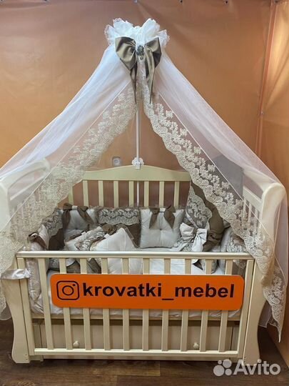 Детская кроватка с рождения до 5 лет