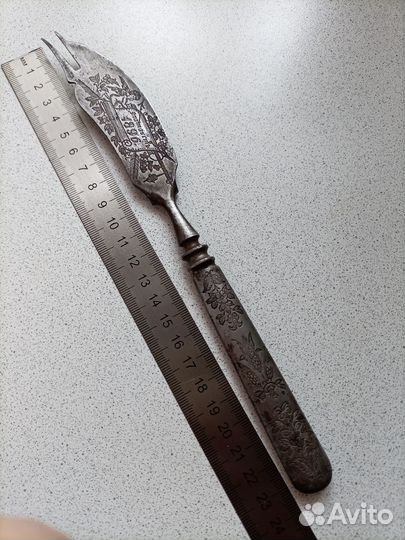 Старинный нож для рыбы Сардинка, Златоуст